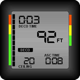 dive computer decompression mode
