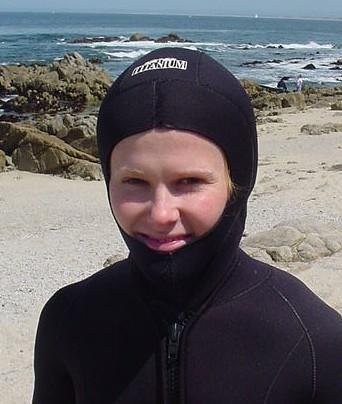 diver wearing a hood