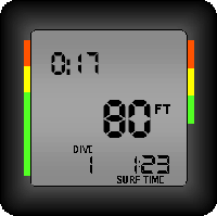 dive computer scrolling mode 2