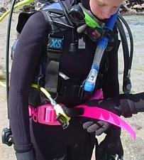 Buddy checking location of weight quick release