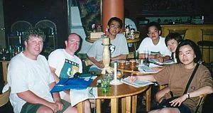 Dive class taking test at a resort