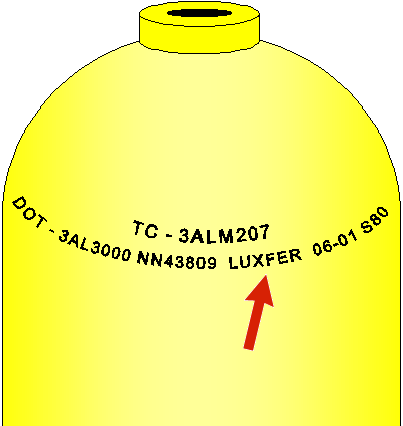 Cylinder manufacturer stamp