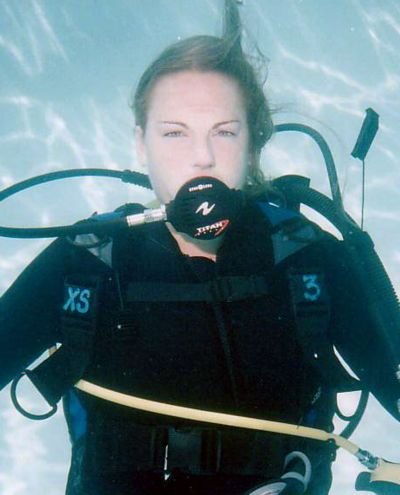 Diver breathing without a mask