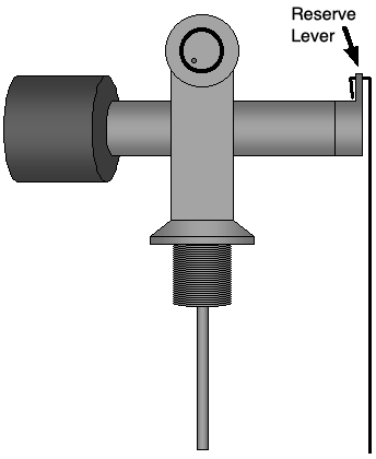 J-valve reserve lever