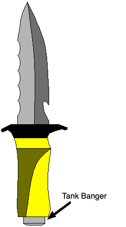 Illustration of dive knife
