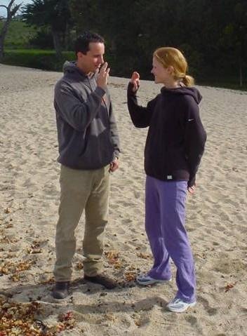 Divers reviewing hand signals