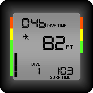 Diver computer surface mode