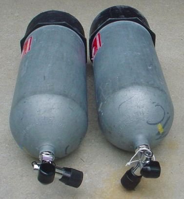 SCUBA cylinders safely laying down